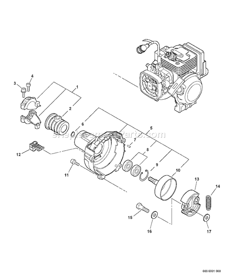 Page G Diagram and Parts List for PE-265S S71412001001-S71412999999 Echo Edger