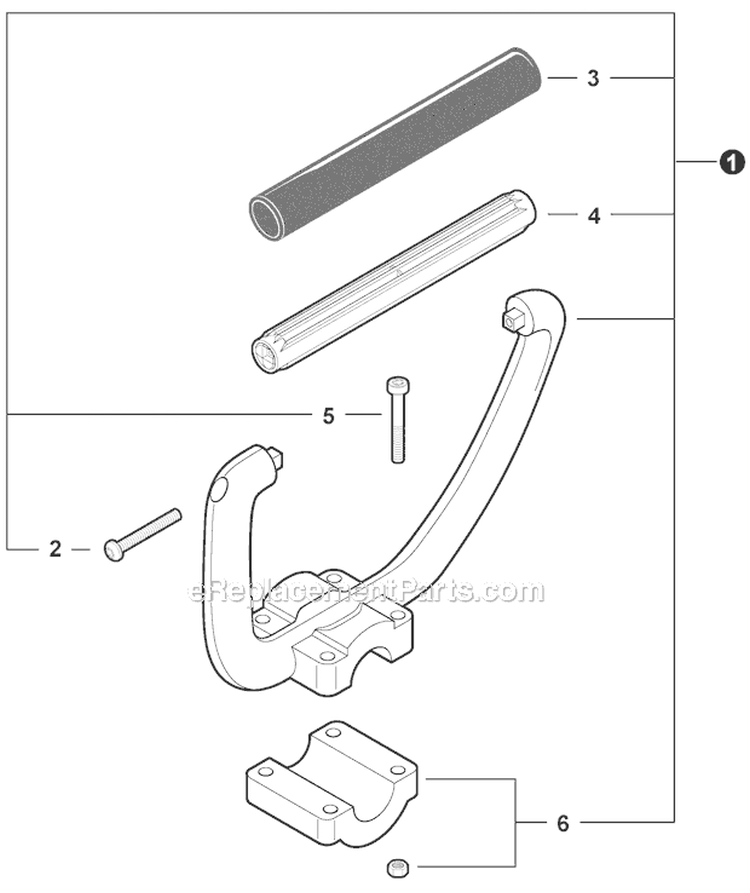 Loop Handle Diagram and Parts List for PE-266S T43712001001-T43712999999 Echo Edger