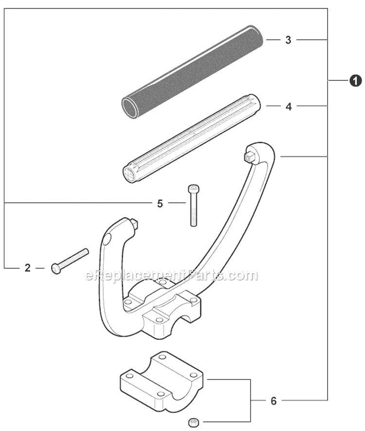 Loop Handle Diagram and Parts List for PE-266 T42912001001-T42912999999 Echo Edger