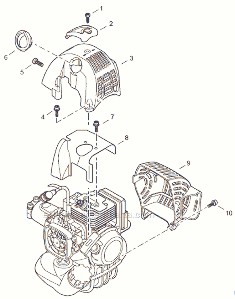 Page A Diagram and Parts List for PE-266 T42811001001-T42811999999 Echo Edger