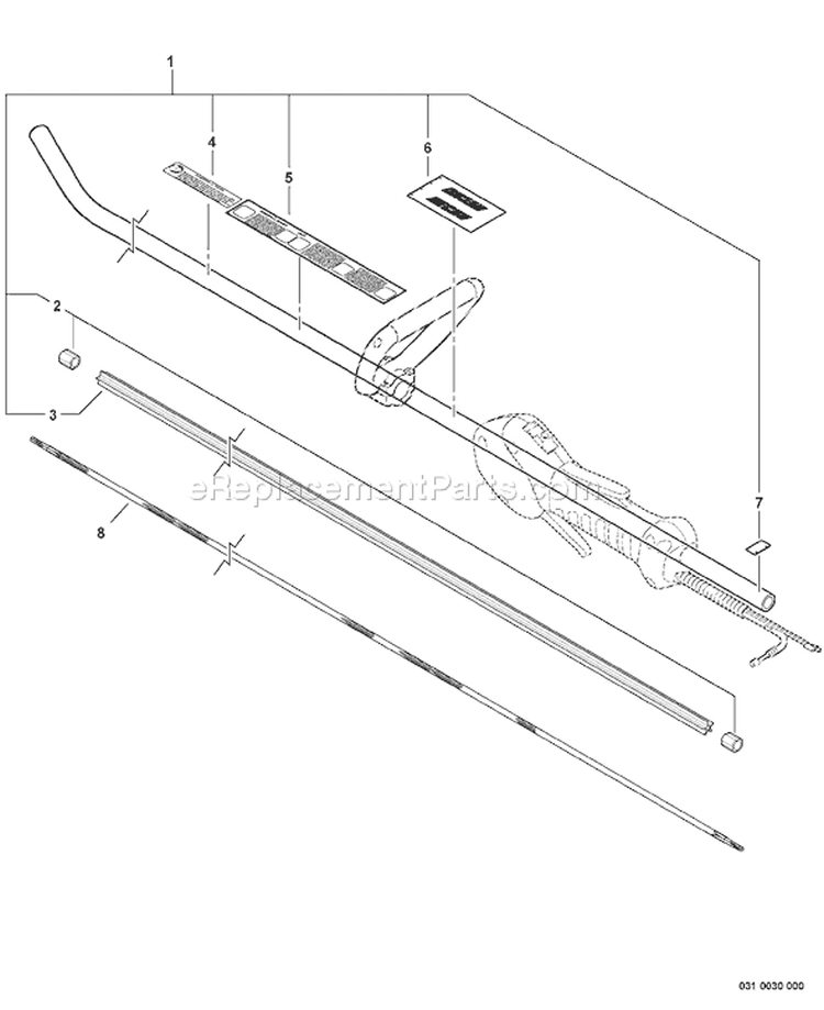 Page N Diagram and Parts List for PE-280 S83413001001-S83413999999 Echo Edger