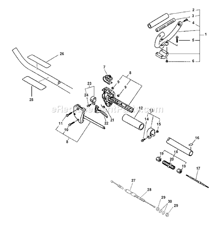 Page B Diagram and Parts List for PE-3100 Type 1E -After S/N 001001 Echo Edger