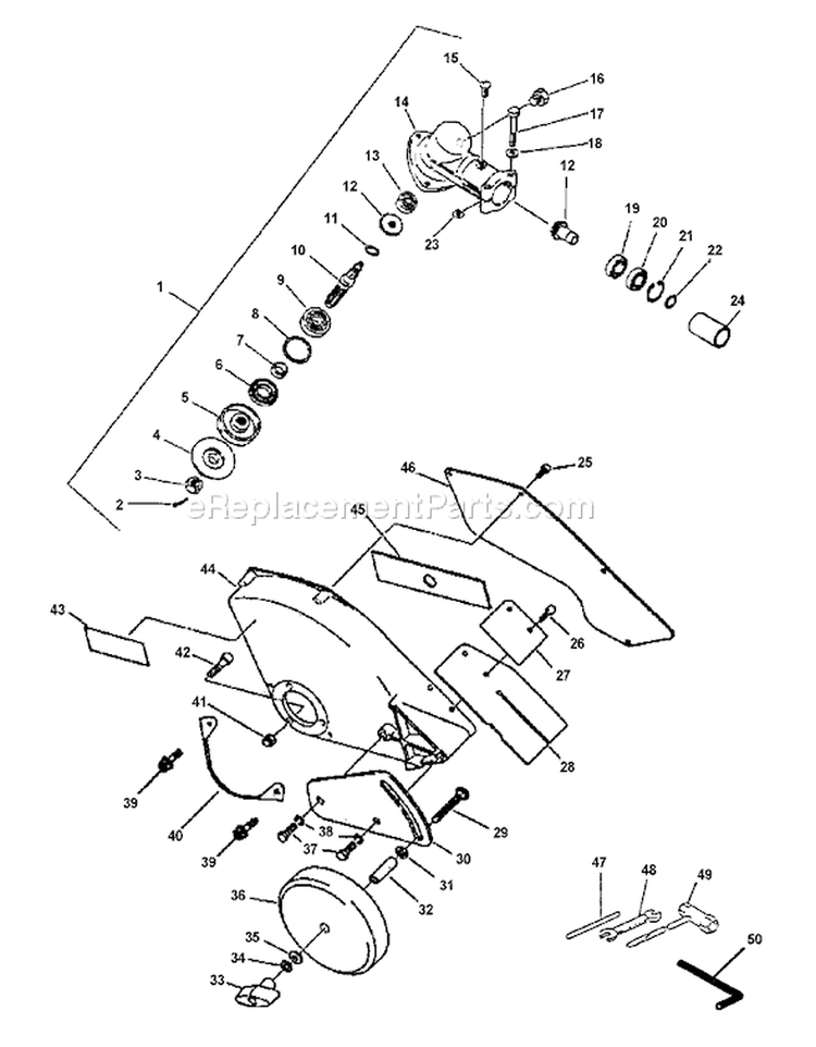 Page D Diagram and Parts List for PE-3100 Type 1E -After S/N 001001 Echo Edger