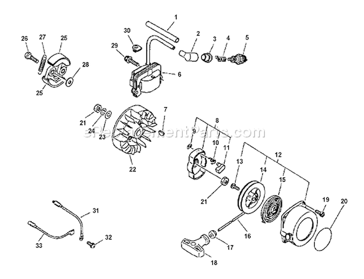 Part Location Diagram of 17720055631 Echo Starter Asy