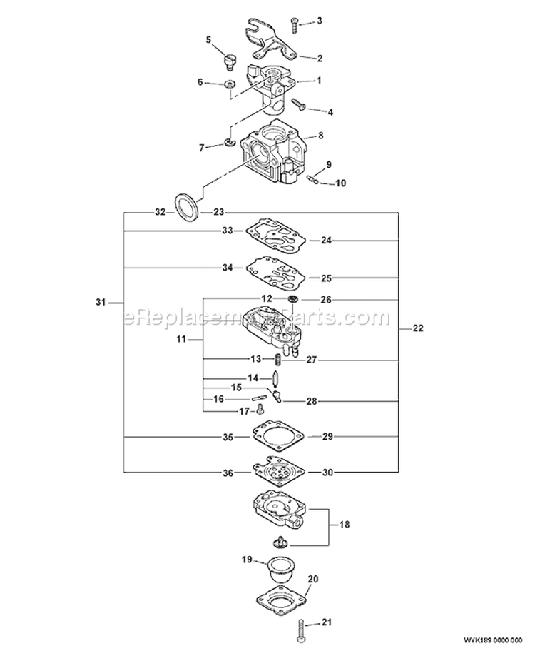 Page A Diagram and Parts List for PE-311 10001001-10999999 Echo Edger