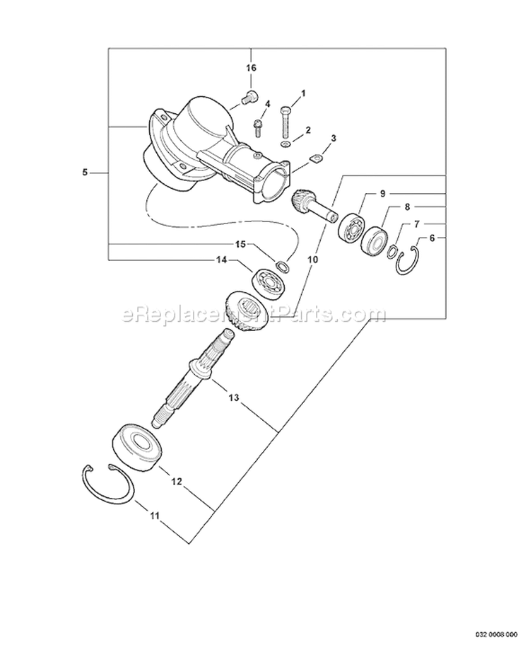 Page J Diagram and Parts List for PE-231 06001001-06999999 Echo Edger