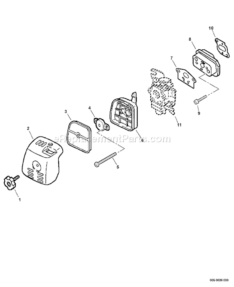 Page L Diagram and Parts List for PE-311 S76012001001-S76012999999 Echo Edger
