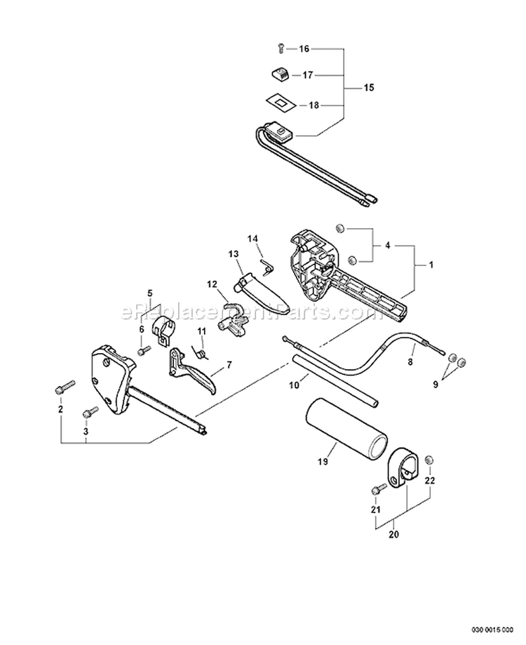 Page B Diagram and Parts List for PE-311 S76012001001-S76012999999 Echo Edger