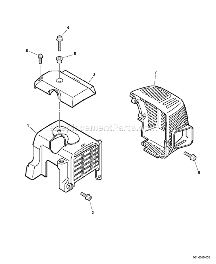 Page D Diagram and Parts List for PE-311 S76012001001-S76012999999 Echo Edger