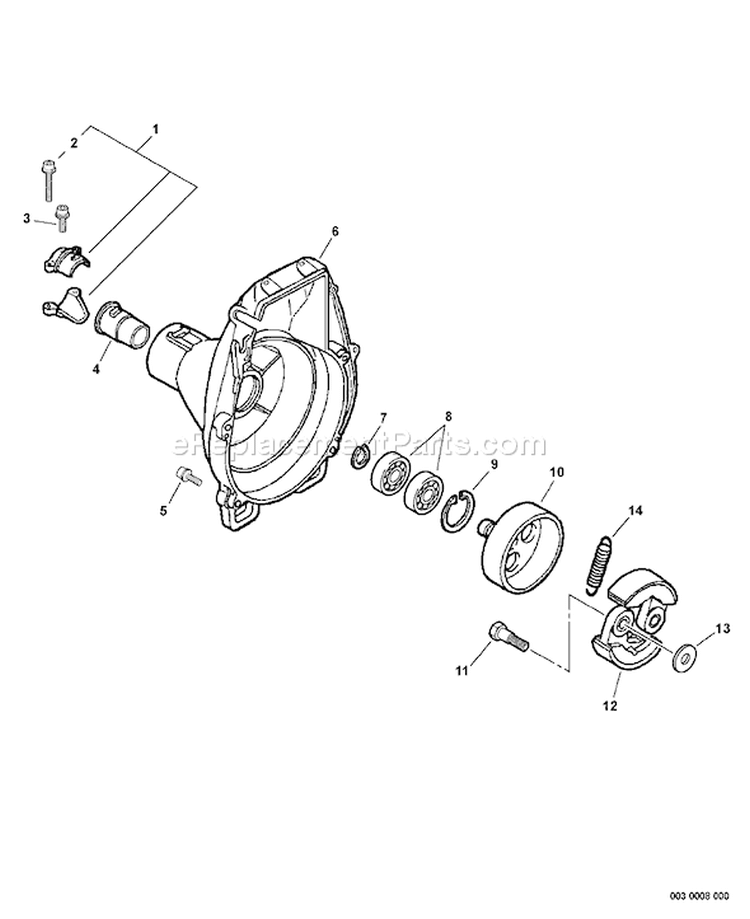 Page G Diagram and Parts List for PE-311 S76012001001-S76012999999 Echo Edger