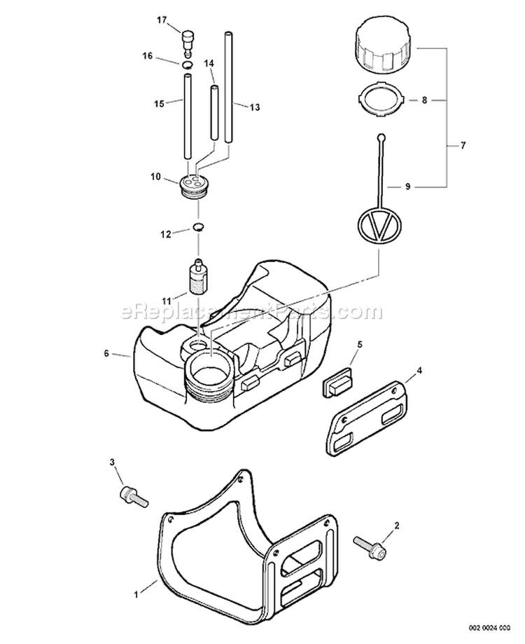Page H Diagram and Parts List for PE-311 S76012001001-S76012999999 Echo Edger