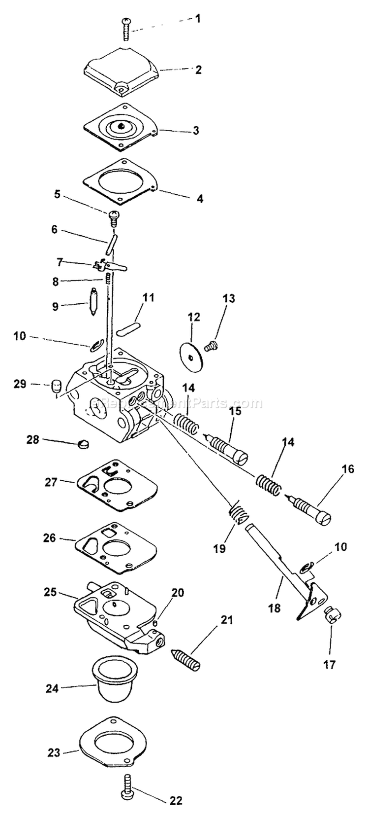 Page A Diagram and Parts List for PP-1250 001001-007863 Echo Pole Saw