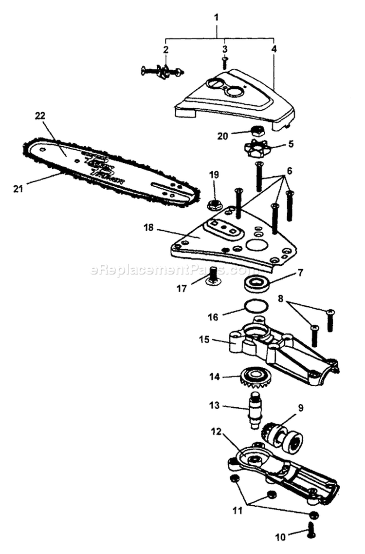 Part Location Diagram of 90094 Echo Auto Oiler-gear Case Asy