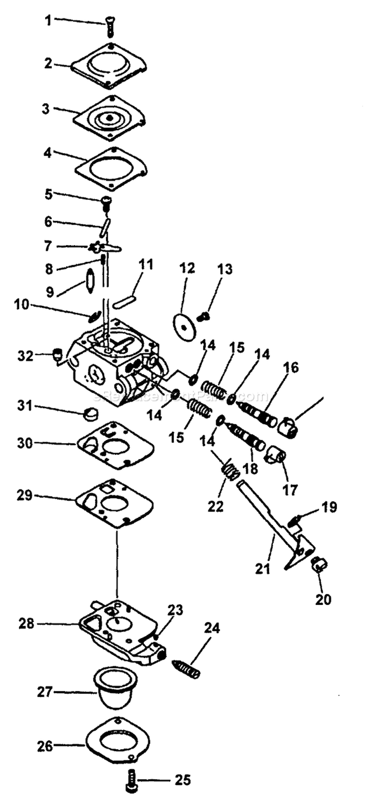 Page A Diagram and Parts List for PP-800 Type 1E -055505-501000 Echo Pole Saw
