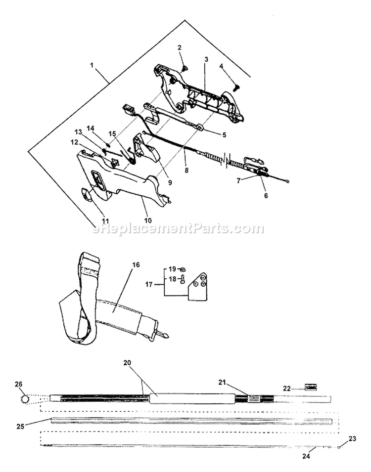Page B Diagram and Parts List for PP-800 Type 1E -001001-055504 Echo Pole Saw