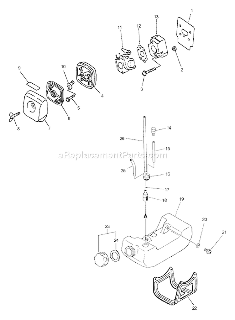 Page F Diagram and Parts List for PPF-2100 Type 1E -After S/N 509500 Echo Pole Saw