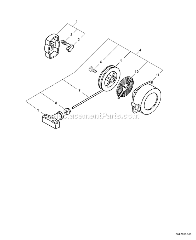 Page Q Diagram and Parts List for PPF-210 E07511001001-E07511999999 Echo Pole Saw