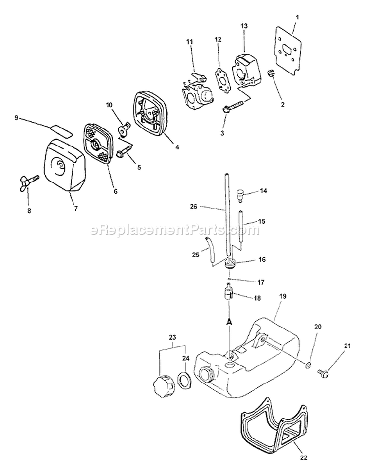 Page G Diagram and Parts List for PPF-2110 Type 1E -001001-506099 Echo Pole Saw