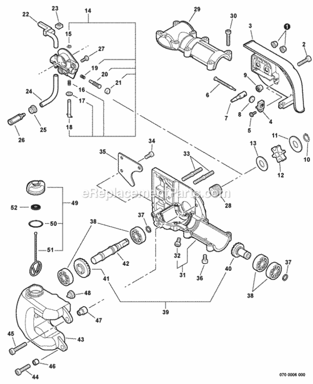 Gear_Case_Auto-Oiler Diagram and Parts List for PPF-280 E09612001001 - E09612999999 Echo Pole Saw