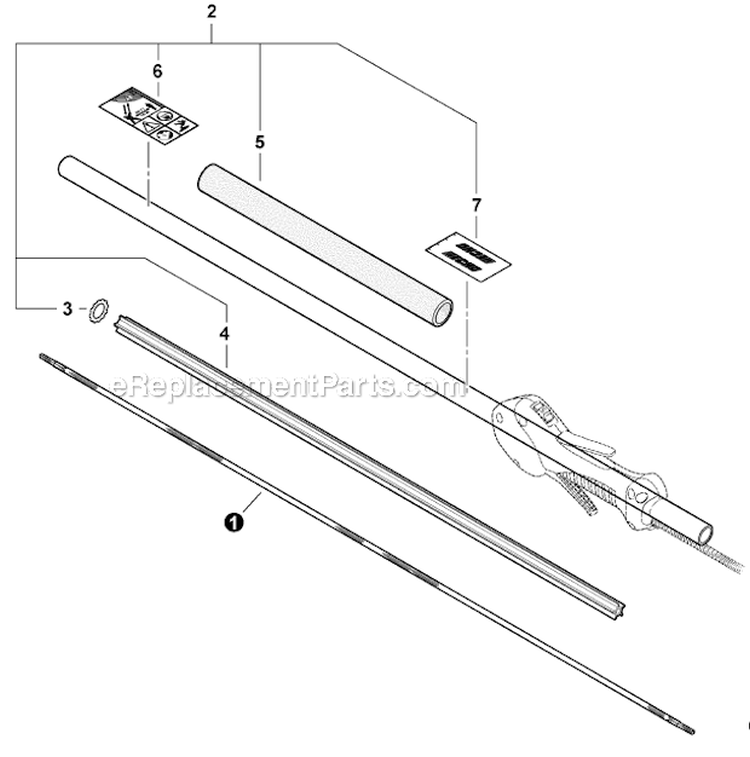 Page M Diagram and Parts List for PPF-280  Echo Pole Saw