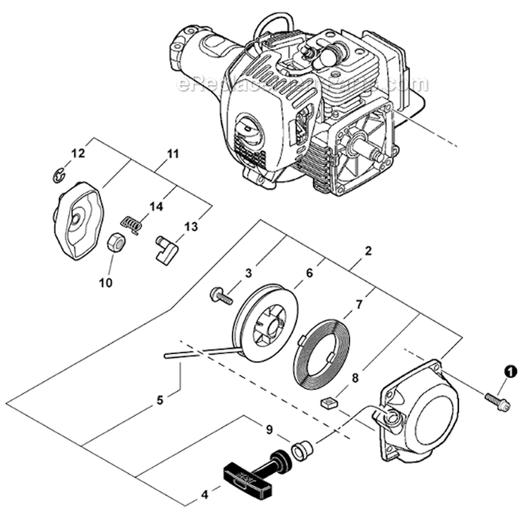Page C Diagram and Parts List for PPF-280  Echo Pole Saw