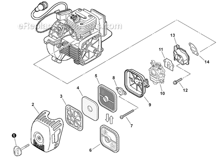 Page E Diagram and Parts List for PPF-280  Echo Pole Saw