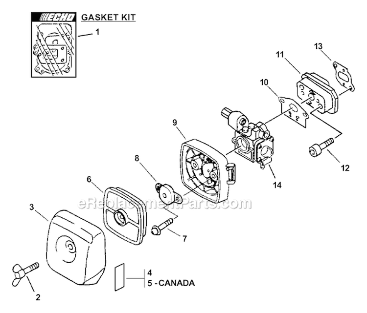 Page G Diagram and Parts List for PPT-230 05001001-05006451 Echo Pole Saw