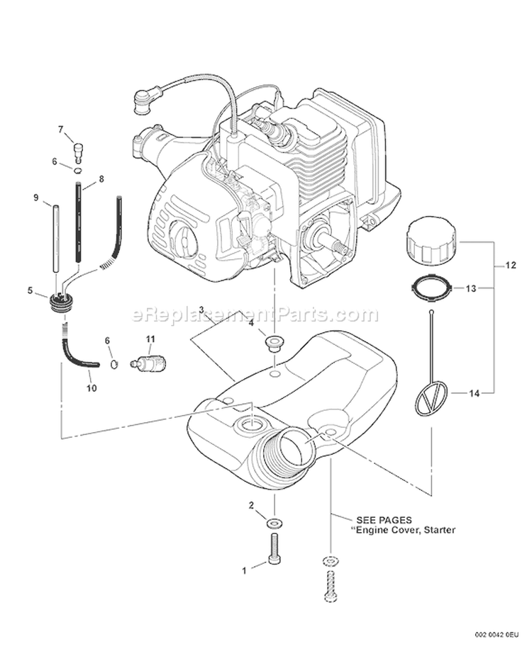 Page G Diagram and Parts List for PPT-235ES S07037001001-S07037999999 Echo Pole Saw