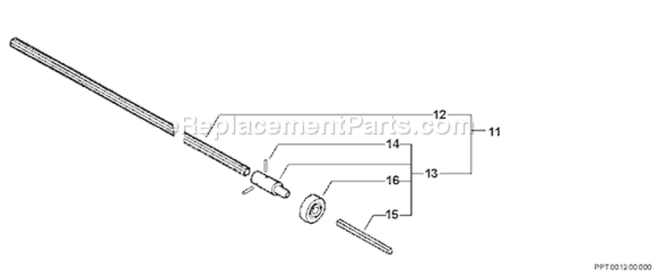 Page D Diagram and Parts List for PPT-260 07001001-07001098 Echo Pole Saw