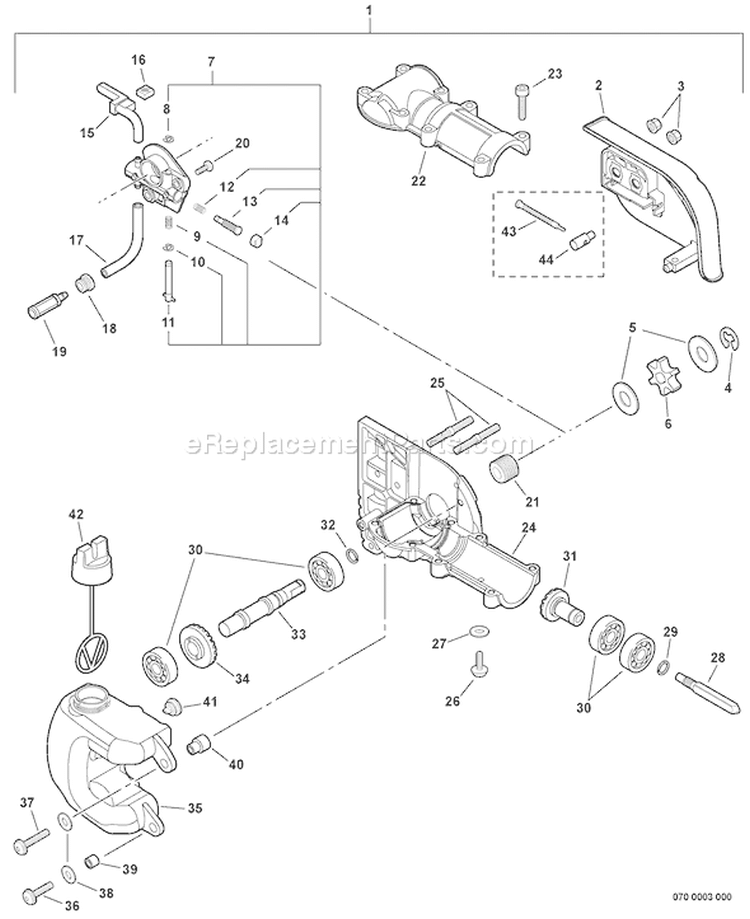 Page H Diagram and Parts List for PPT-230 E08312001001-E08312999999 Echo Pole Saw