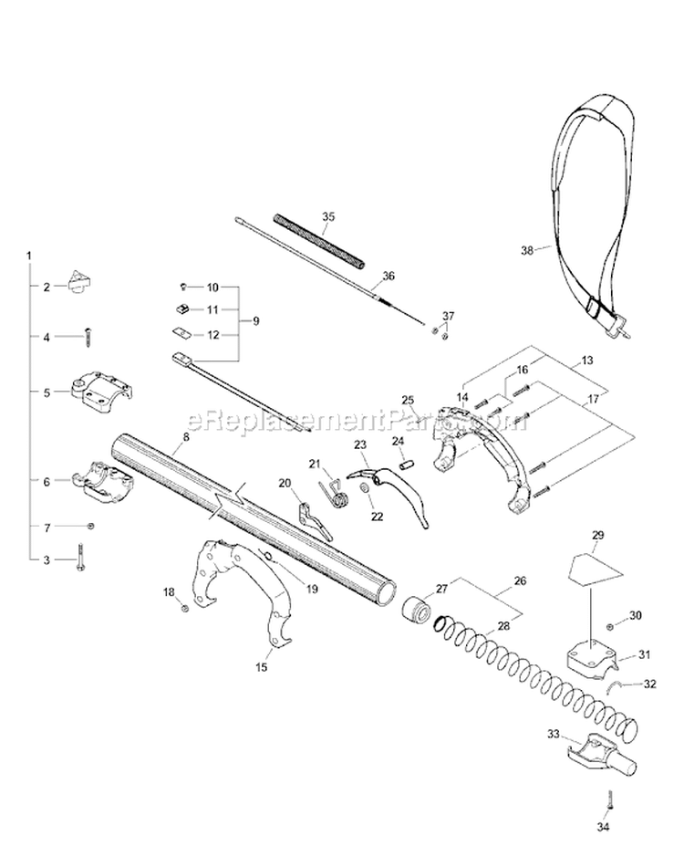 Page P Diagram and Parts List for PPT-261 06001001-06999999 Echo Pole Saw