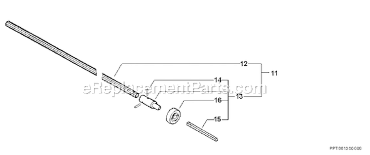Page C Diagram and Parts List for PPT-261 06001001-06999999 Echo Pole Saw