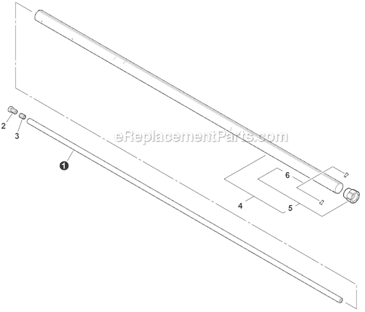 Main Pipe - Upper Diagram and Parts List for PPT-266H E04512001001-E04512999999 Echo Pole Saw