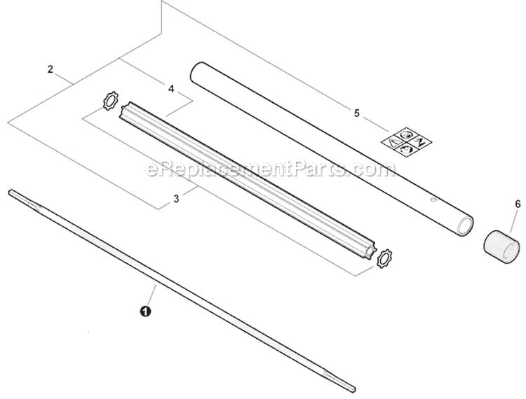 Pipe Assy Diagram and Parts List for PPT-266H E04512001001-E04512999999 Echo Pole Saw