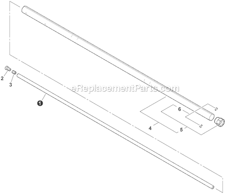Main Pipe - Upper Diagram and Parts List for PPT-266 E04111001001-E04111999999 Echo Pole Saw
