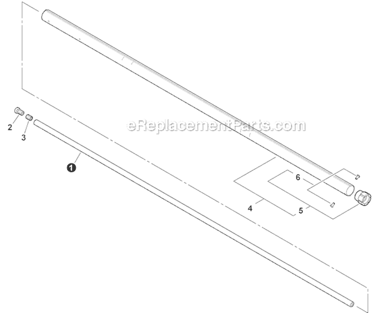 Main Pipe - Upper Diagram and Parts List for PPT-266 E04212001001-E04212999999 Echo Pole Saw