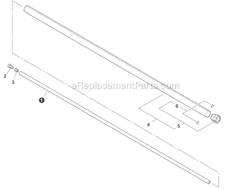 Main Pipe - Upper Diagram and Parts List for PPT-266 E04313001001-E04313999999 Echo Pole Saw