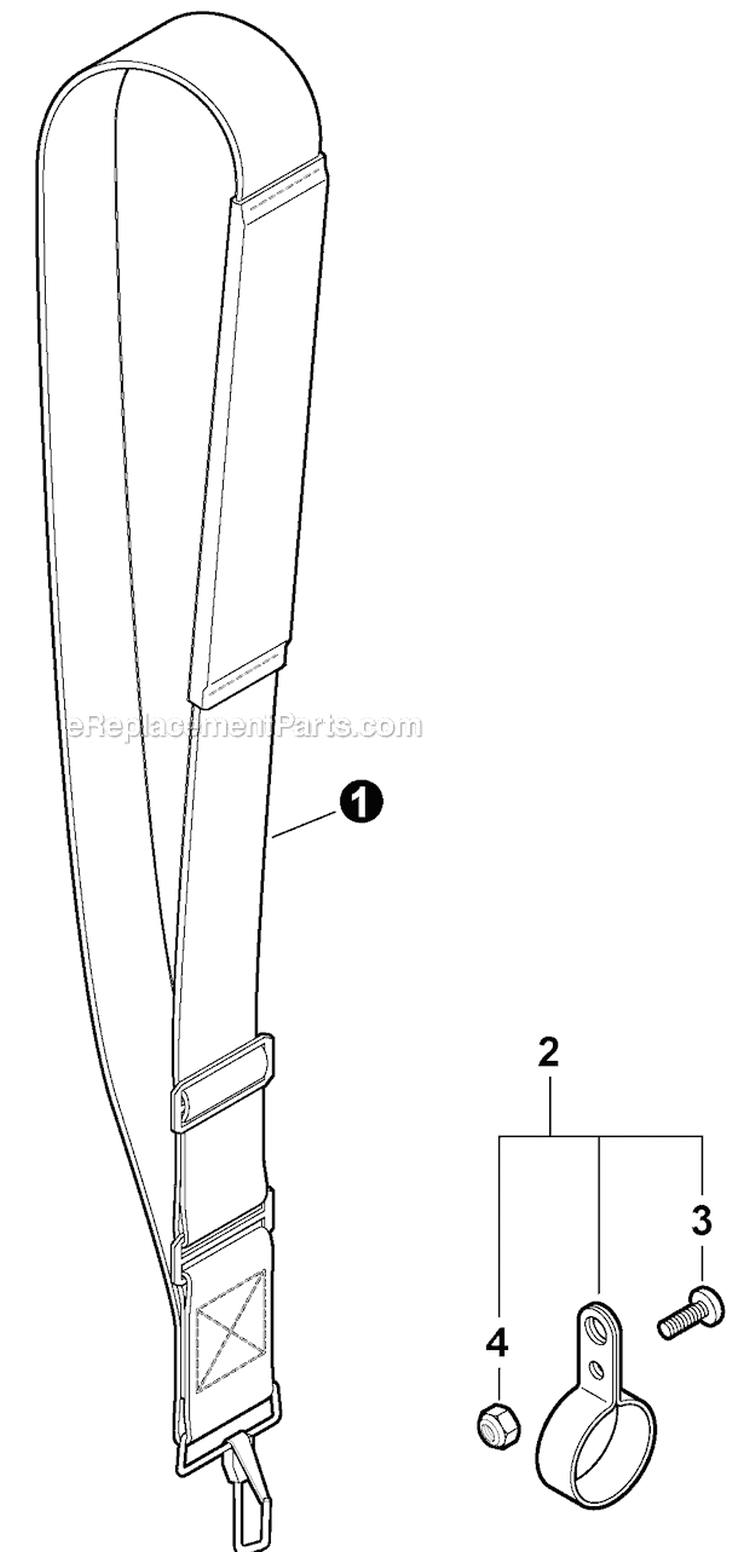 Shoulder Strap Diagram and Parts List for PPT-266 E04313001001-E04313999999 Echo Pole Saw