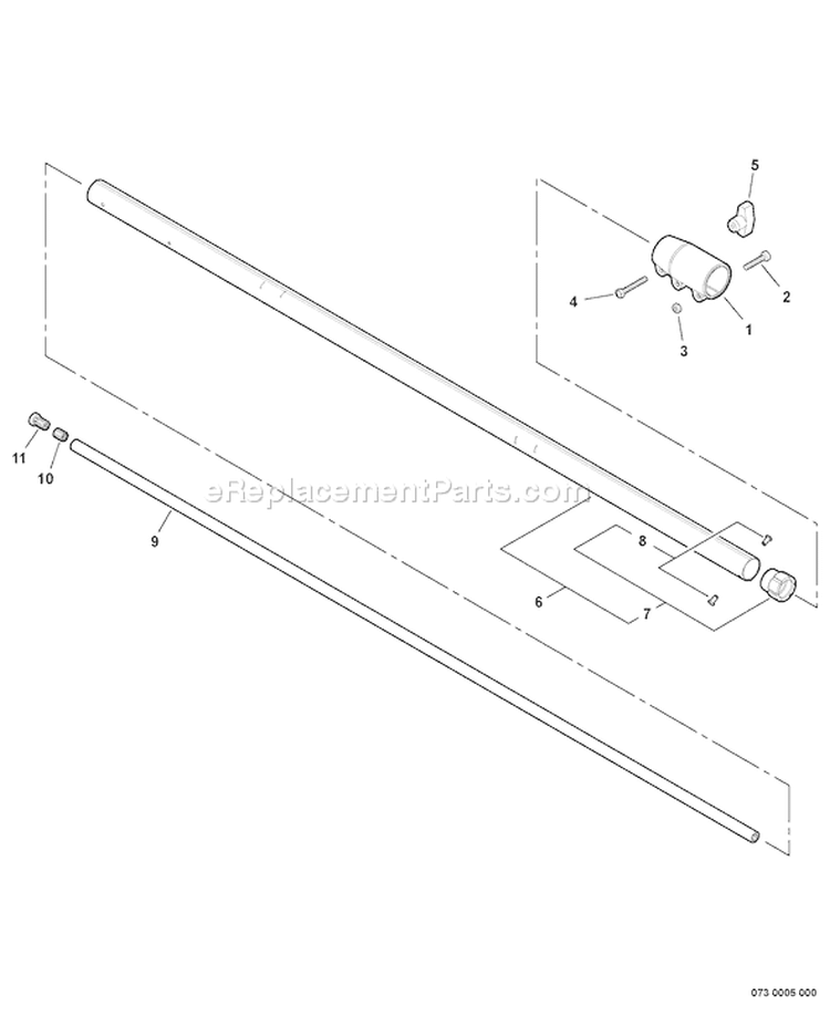 Page O Diagram and Parts List for PPT-280 E09213001001-E09213999999 Echo Pole Saw