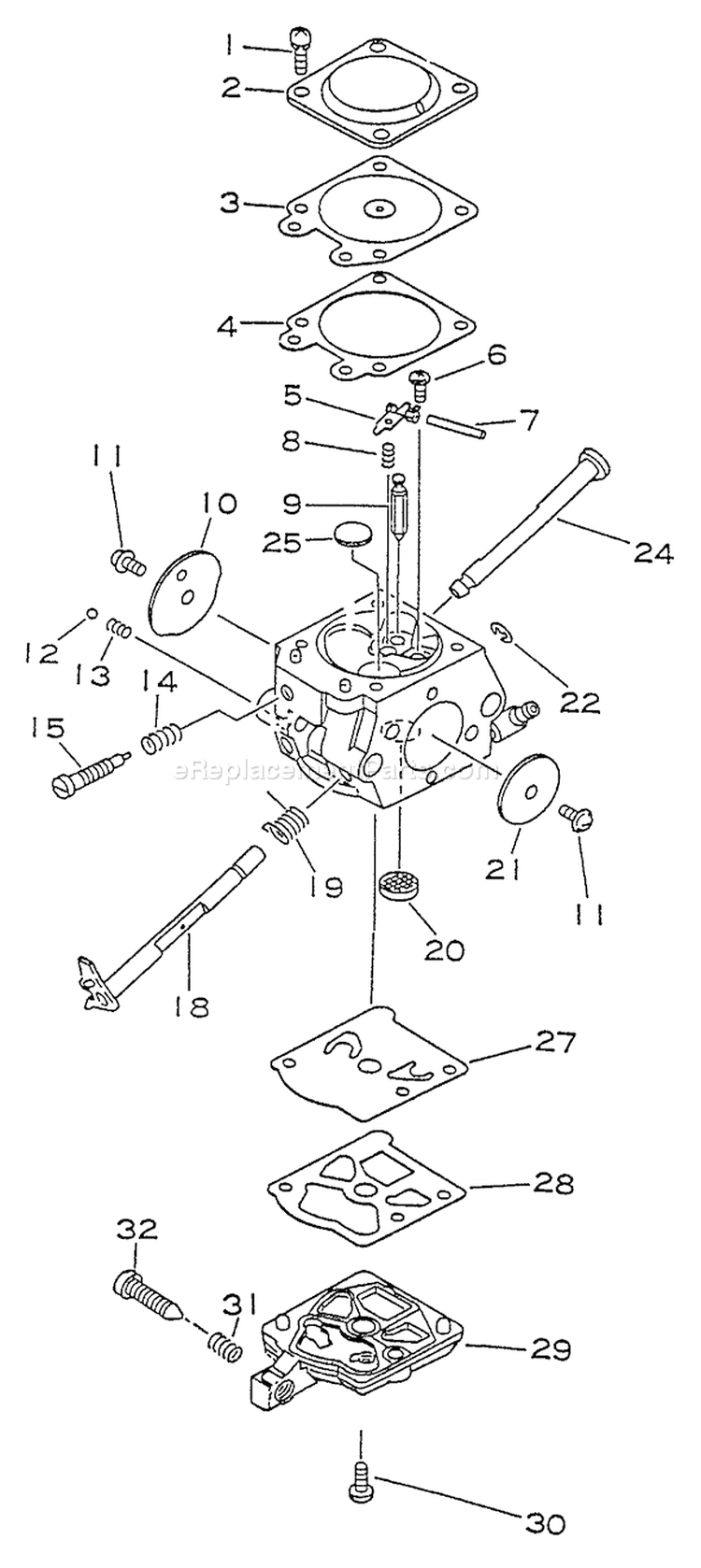 Page A Diagram and Parts List for REC-600 After S/N 001001 Echo Trimmer