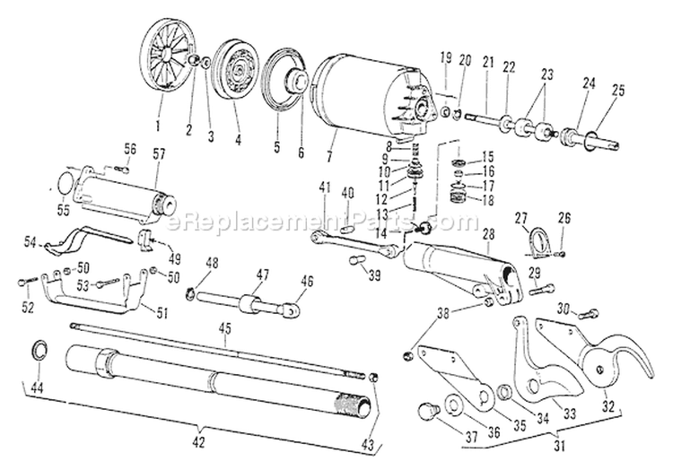 Page E Diagram and Parts List for REC-600 After S/N 001001 Echo Trimmer