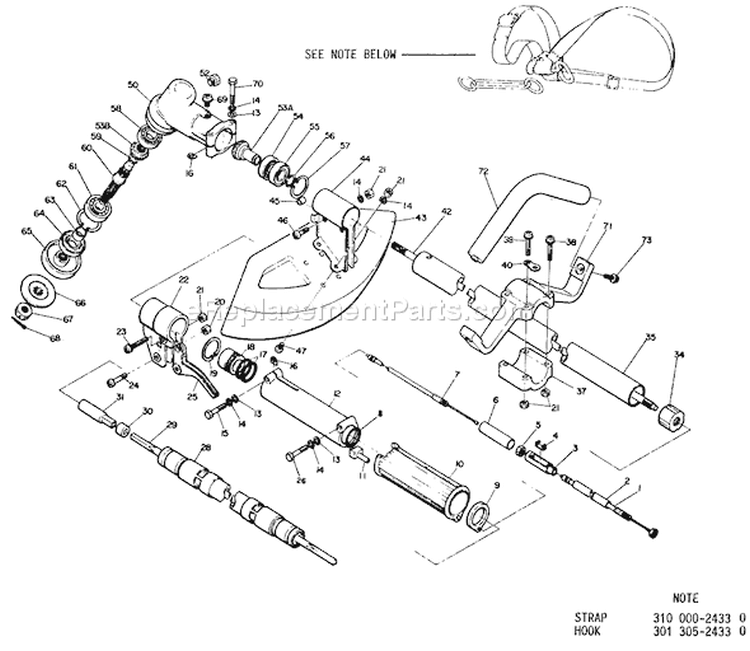 Page B Diagram and Parts List for RM-303E  Echo Trimmer