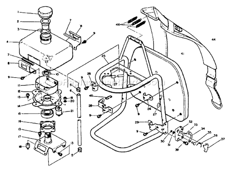 Page D Diagram and Parts List for RM-303E  Echo Trimmer