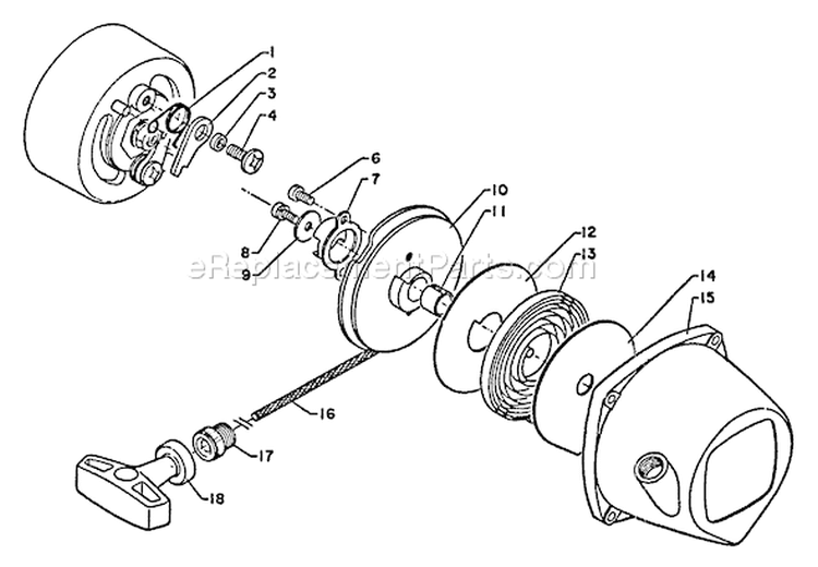 Page E Diagram and Parts List for S-2P  Echo Trimmer