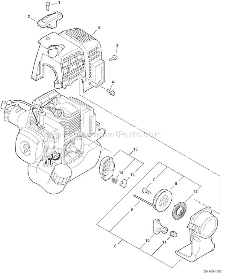 Page B Diagram and Parts List for SHC-210 08001001 - 08999999 Echo Hedge Trimmer