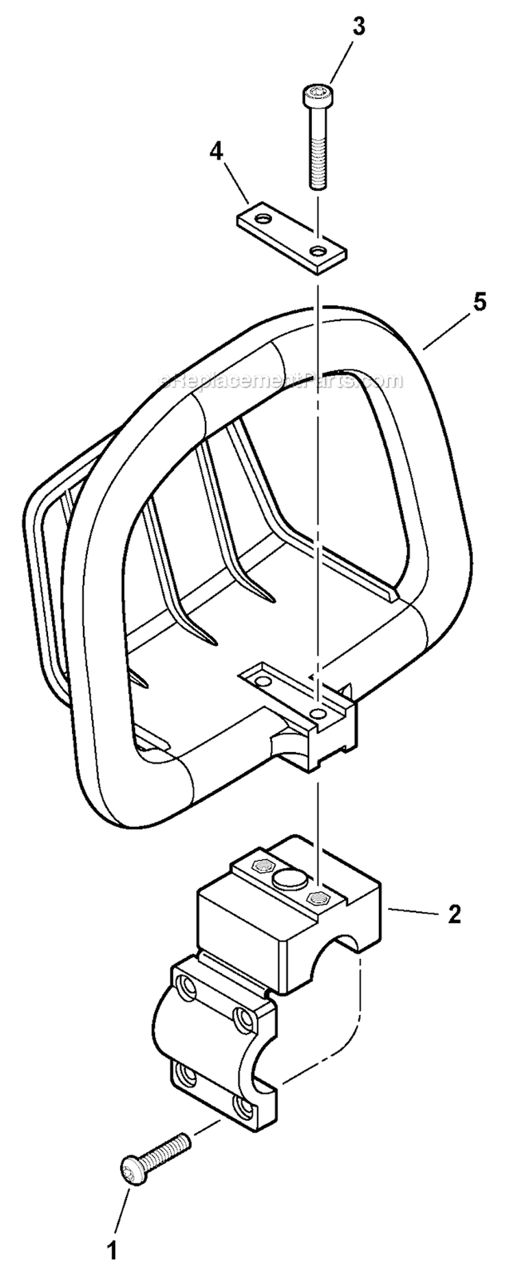 Front Handle Diagram and Parts List for SHC-225S S86012001001-S86012999999 Echo Hedge Trimmer