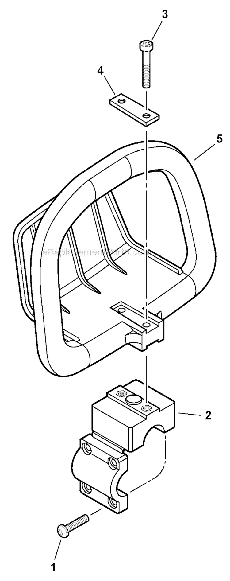 Front Handle Diagram and Parts List for SHC-225S S86111001001-S86111999999 Echo Hedge Trimmer