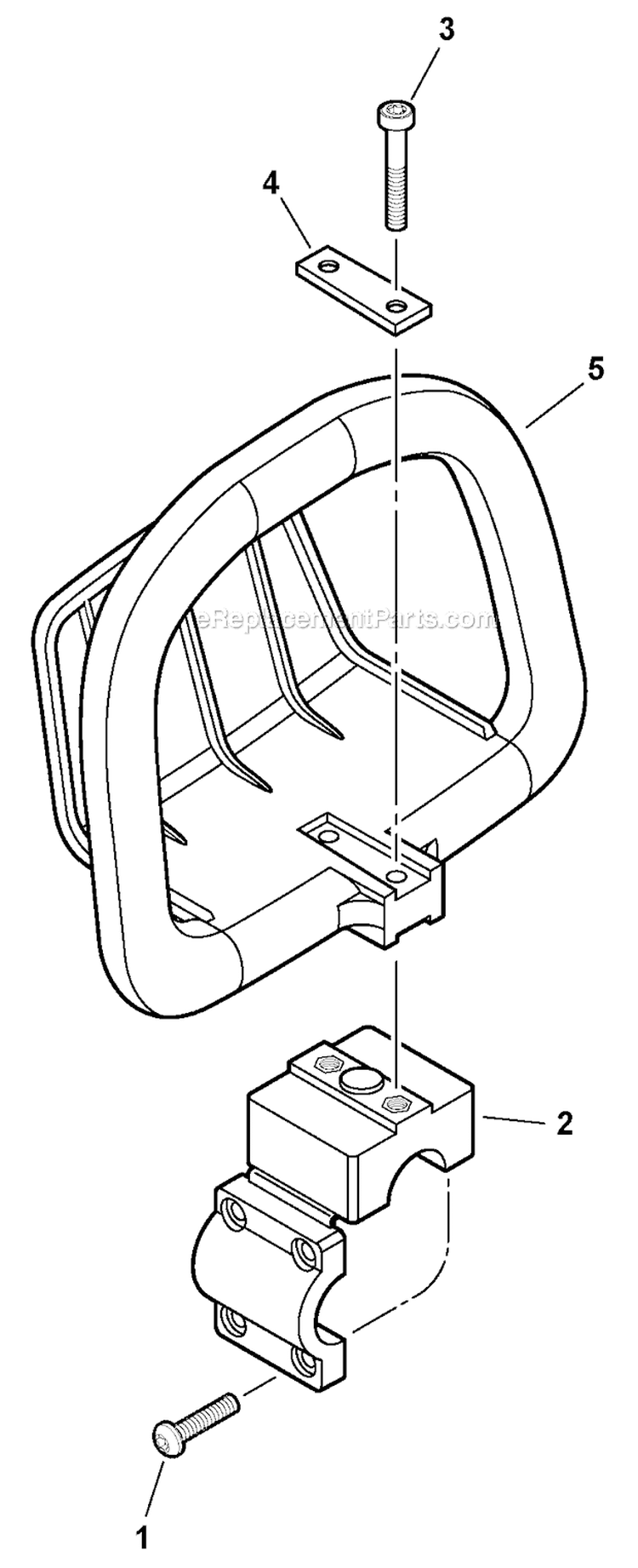 Front Handle Diagram and Parts List for SHC-225S S86213001001-S86213999999 Echo Hedge Trimmer