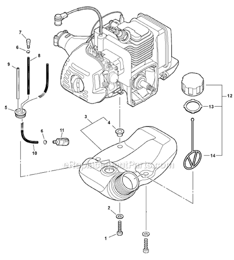 Page B Diagram and Parts List for SHC-225  Echo Hedge Trimmer
