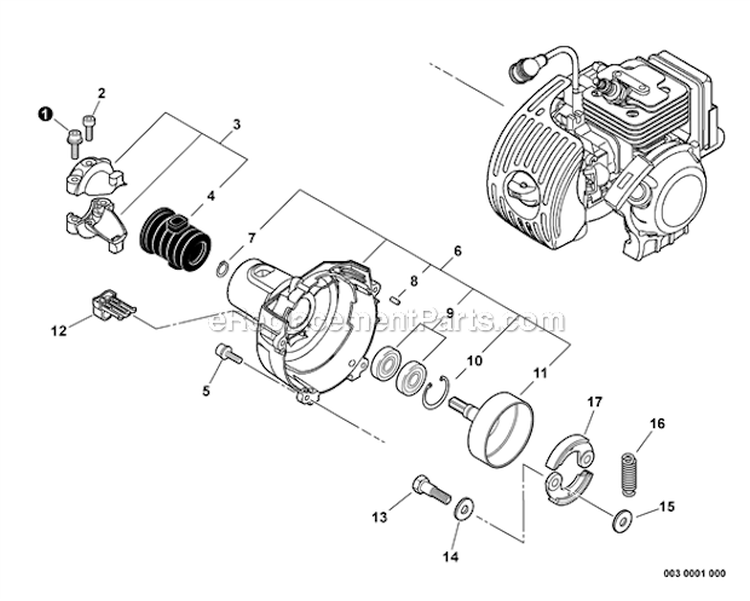 Page F Diagram and Parts List for SHC-265 S77711001001-S77711999999 - Echo Hedge Trimmer